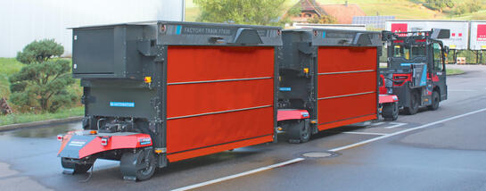 Fahrerloses Transportsystem: Autonomer Outdoor Routenzug Factory Train FT600