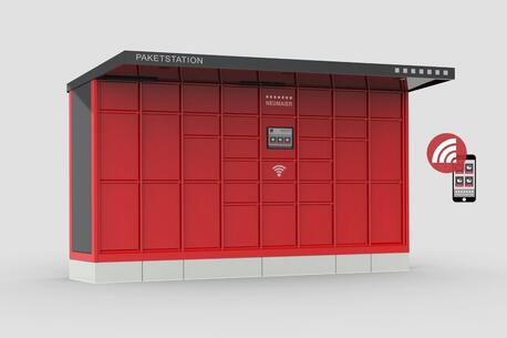 Neumaier parcel station for secure and contactiess delivers, dispatch and handover of percels and goods.